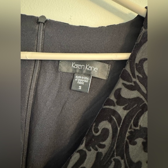 Karen Kane Velvet Black Dress - Picture 2 of 4